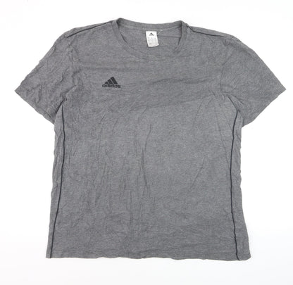 Adidas Men’s Grey XL Crew Neck Short Sleeve Cotton T-Shirt