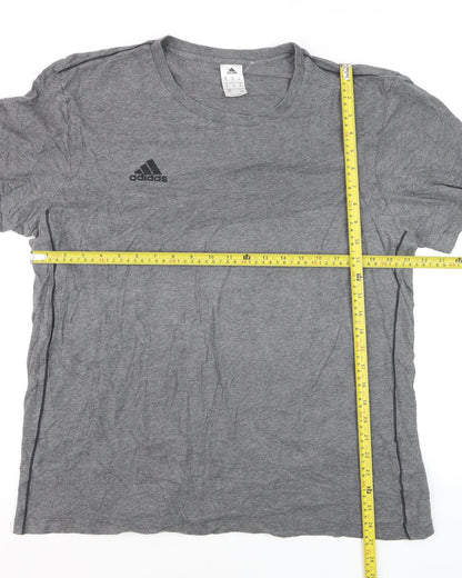 Adidas Men’s Grey XL Crew Neck Short Sleeve Cotton T-Shirt