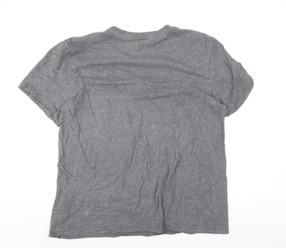 Adidas Men’s Grey XL Crew Neck Short Sleeve Cotton T-Shirt