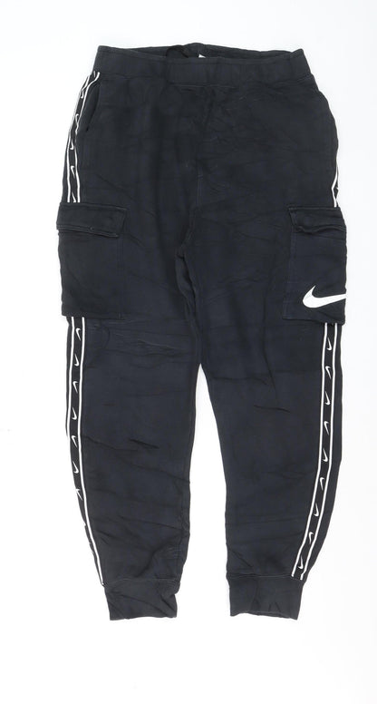Nike Men's Black M Jogger Activewear Trousers with Side Stripe