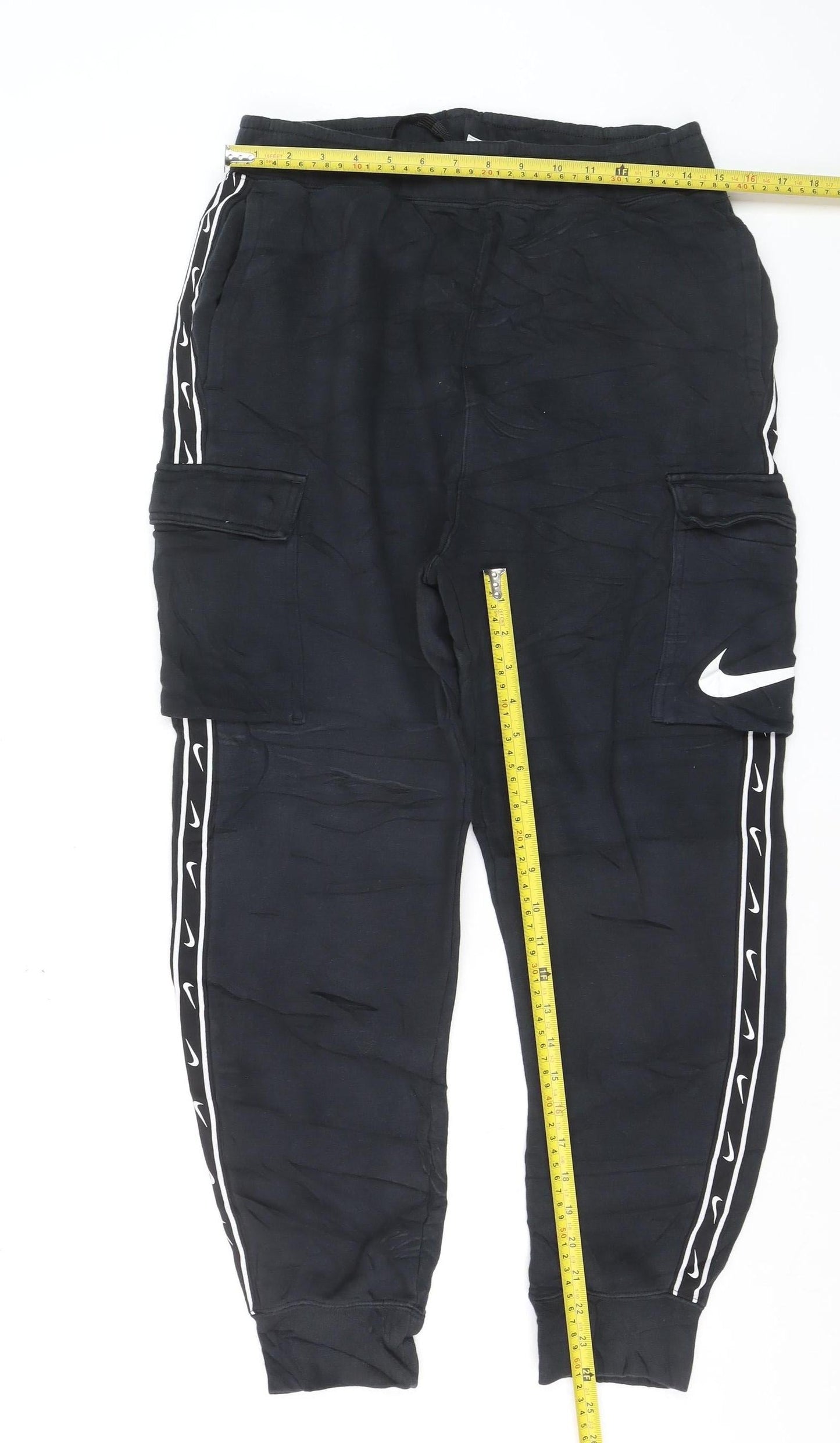 Nike Men's Black M Jogger Activewear Trousers with Side Stripe