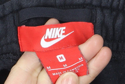 Nike Men's Black Jogger Sweatpants M Fleece Regular Fit Active Trousers