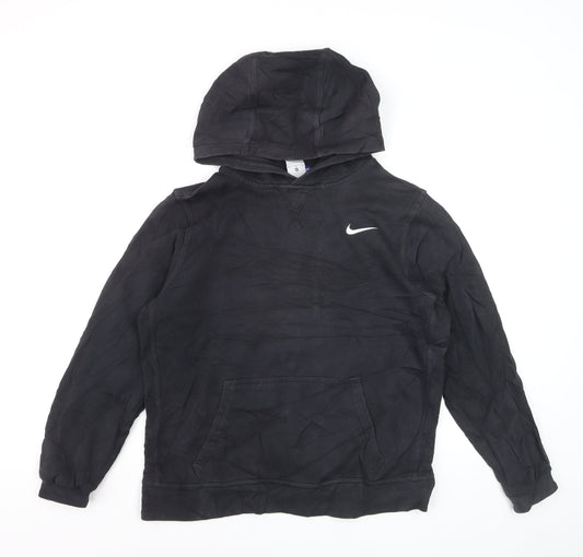 Nike Teens Black Pullover Hoodie XL Logo Fleece Sweatshirt