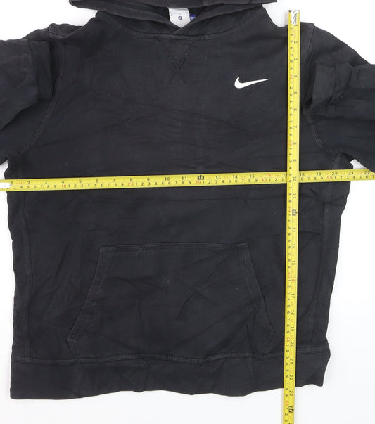 Nike Teens Black Pullover Hoodie XL Logo Fleece Sweatshirt