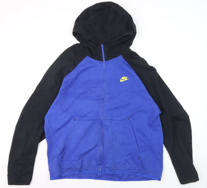 Nike Men's Blue Full Zip Hoodie XL Sportswear Sweatshirt