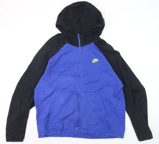 Nike Men's Blue Full Zip Hoodie XL Sportswear Sweatshirt