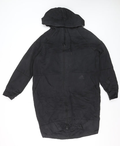Adidas Men's Black Full Zip Hoodie Size S Lightweight Fleece