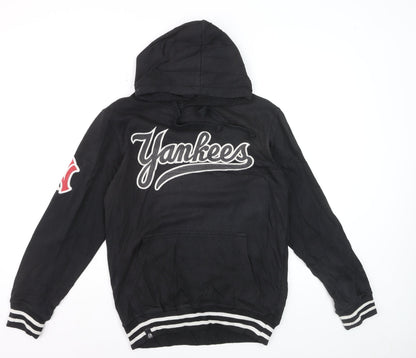 Majestic Men’s Black Yankees Pullover Hoodie Size S Baseball Style