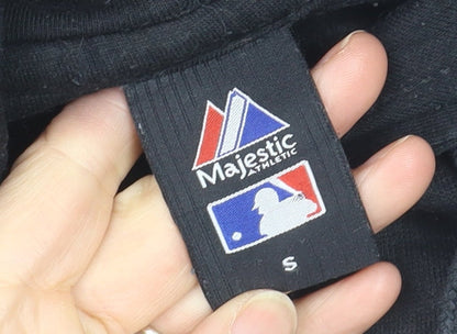 Majestic Men’s Black Yankees Pullover Hoodie Size S Baseball Style