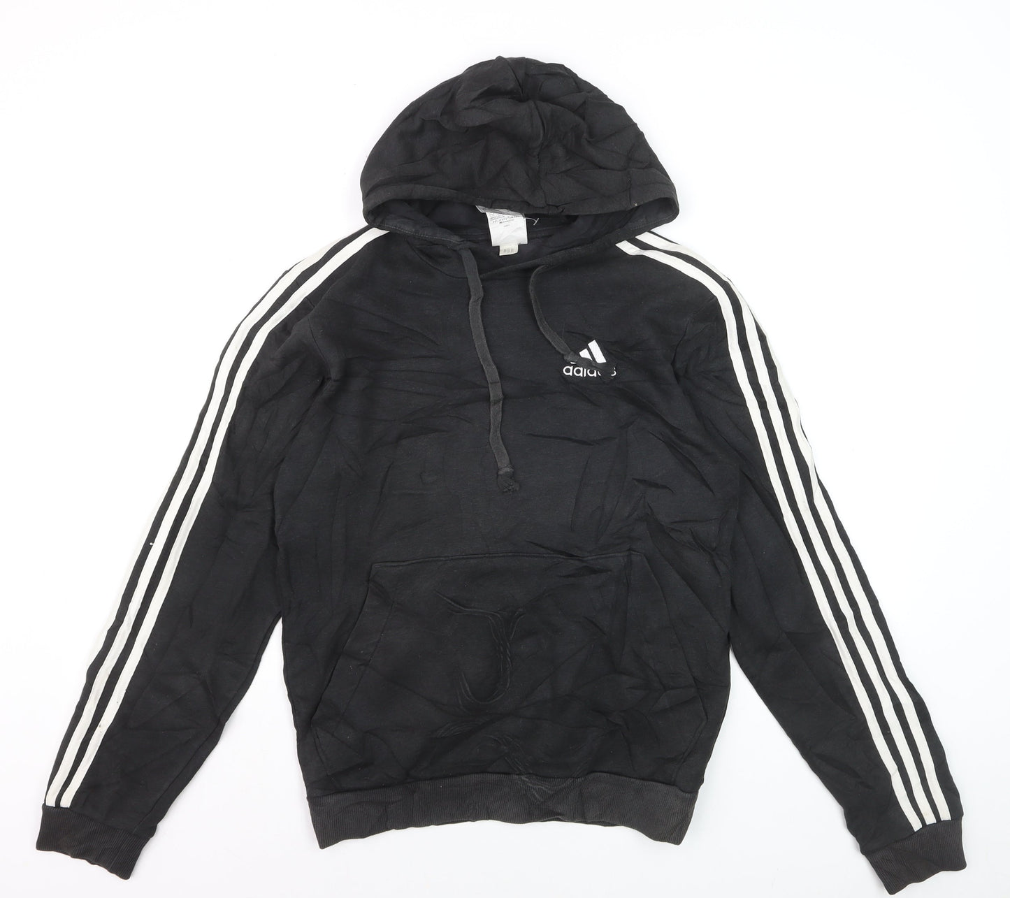 Adidas Men’s Black Pullover Hoodie Size S Sports Logo Fleece
