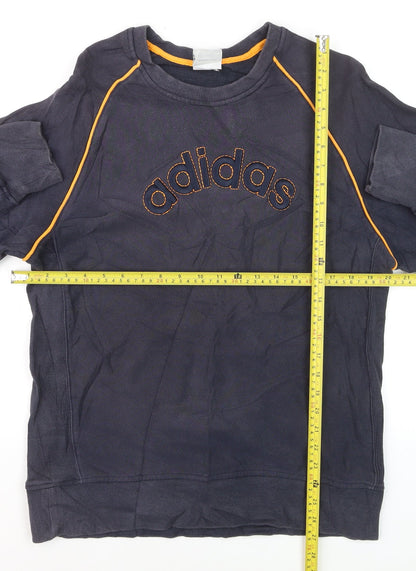 Adidas Men’s Blue Embroidered Logo Pullover Sweatshirt M