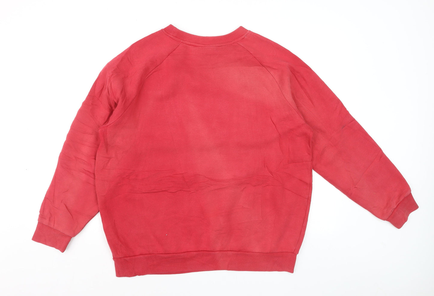 FILA Men's Red Crew Neck Pullover Sweatshirt Size L Regular Fit