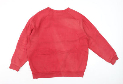 FILA Men's Red Crew Neck Pullover Sweatshirt Size L Regular Fit