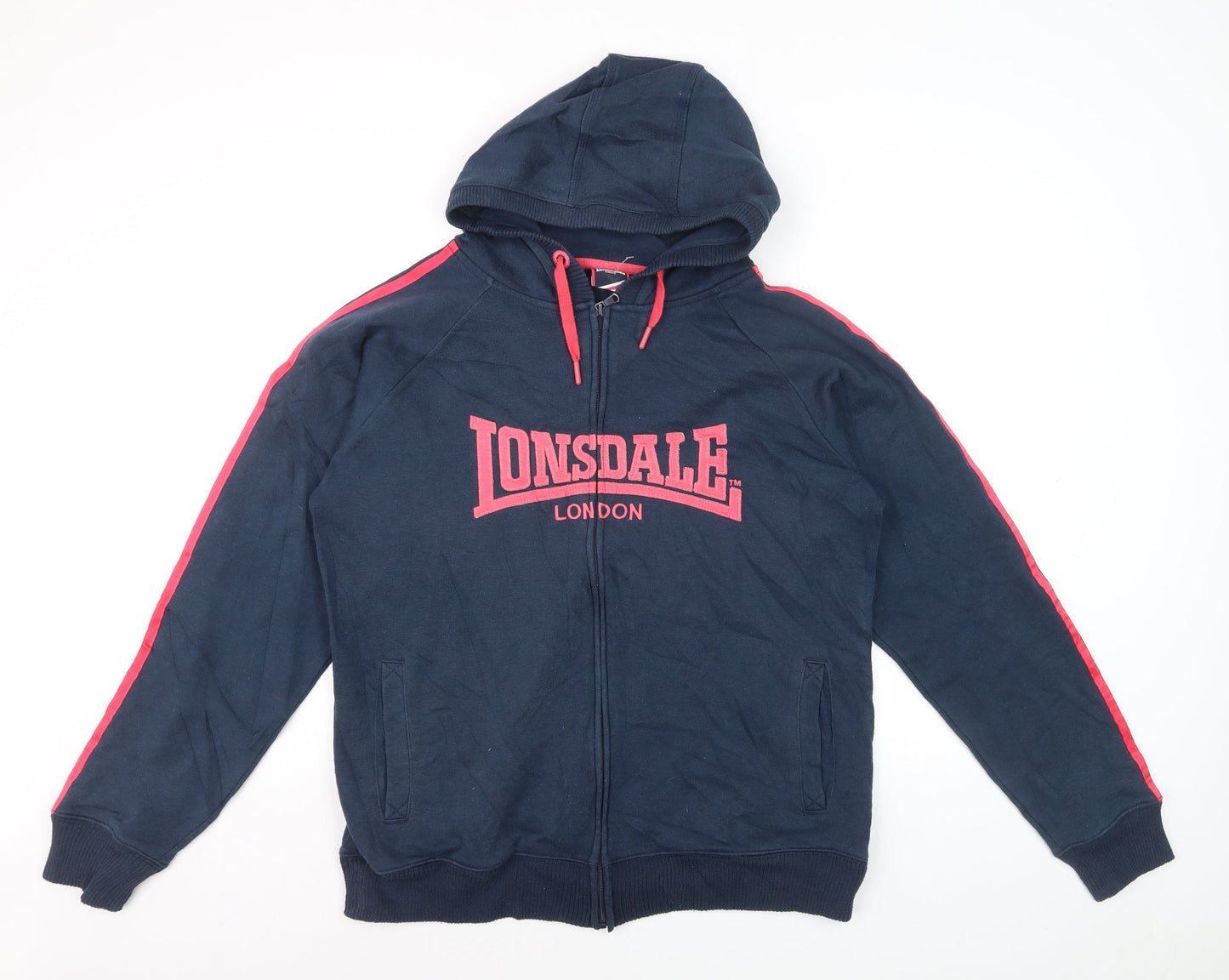 Lonsdale London Women's Navy Full Zip Hoodie Size 16