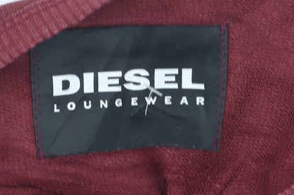 Diesel Men's Red Cotton Crew Neck Pullover Sweatshirt Size S