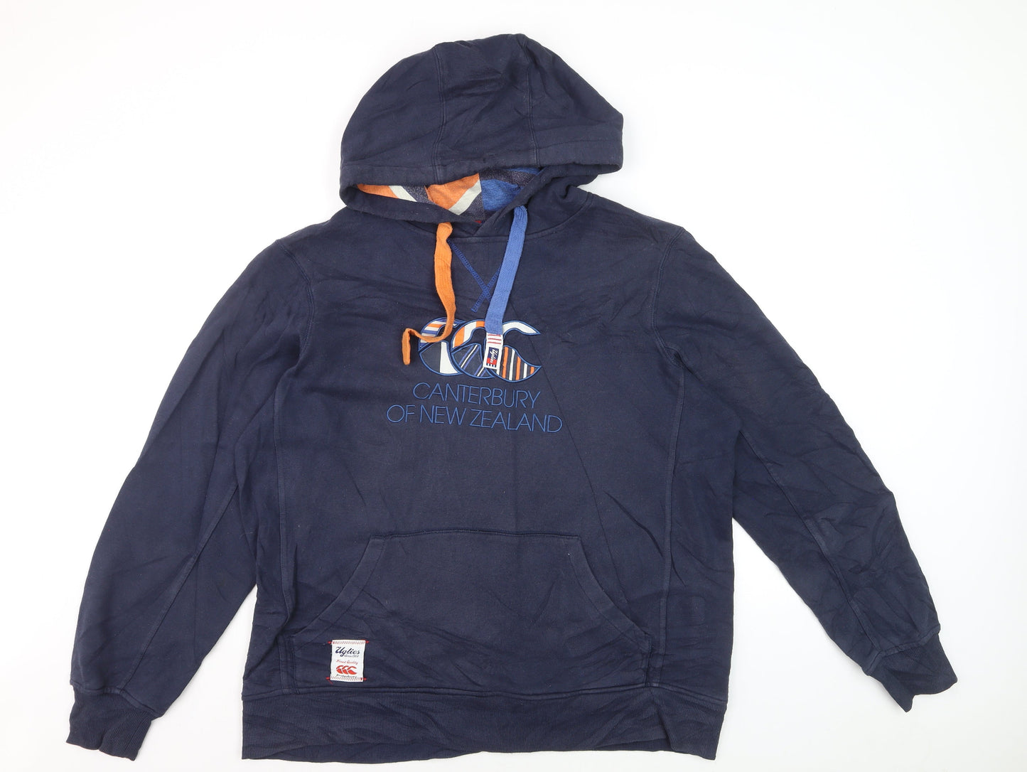 Canterbury Men’s Blue Pullover Hoodie XL Rugby Graphic Sportswear