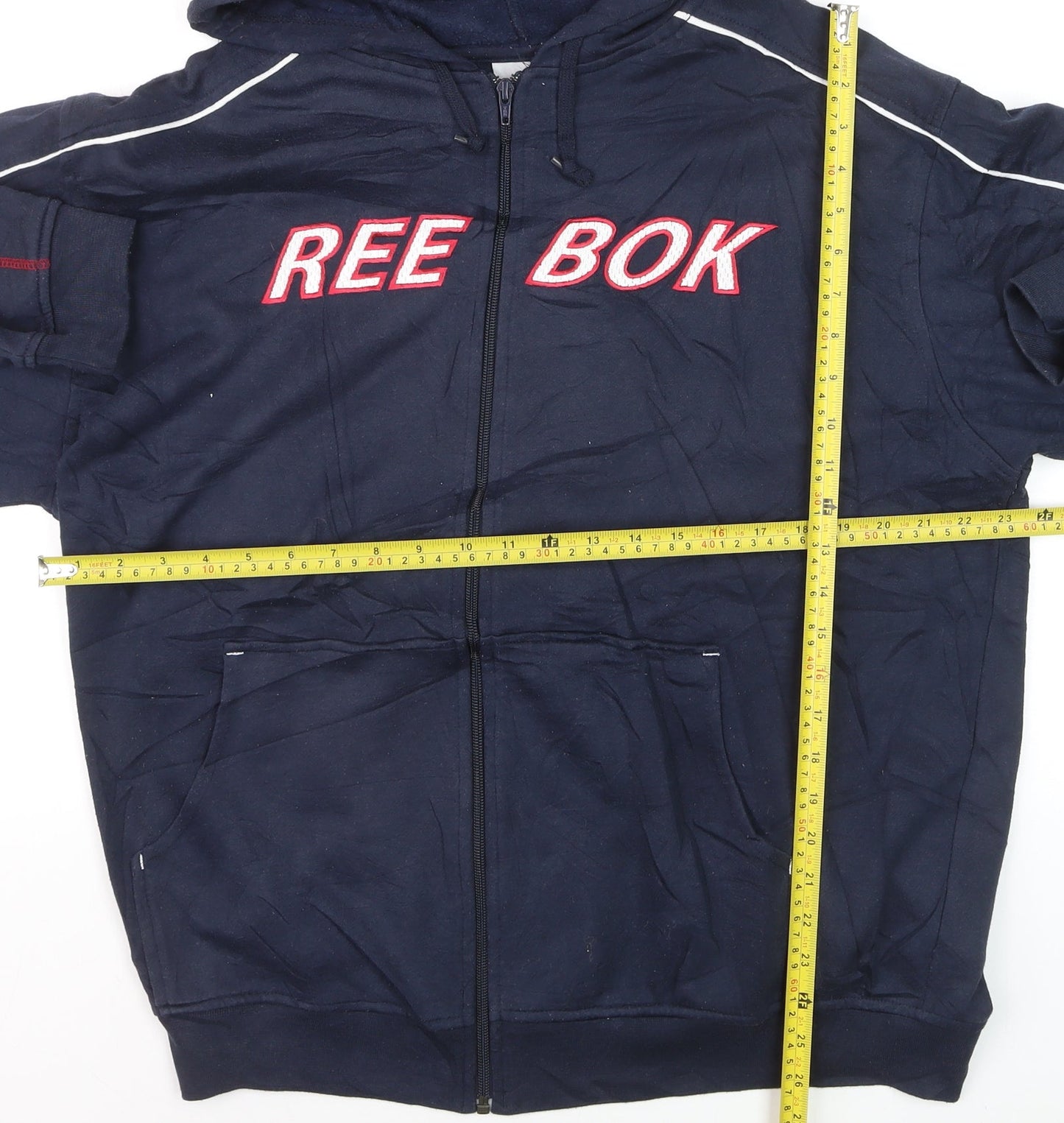 Reebok Men's Blue XL Full Zip Hoodie Sweatshirt Sportswear