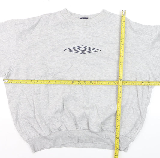 Umbro Men's Grey XL Crew Neck Pullover Sports Sweatshirt