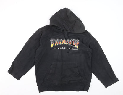 Thrasher Men's Black Pullover Hoodie Small Fleece Skate Logo