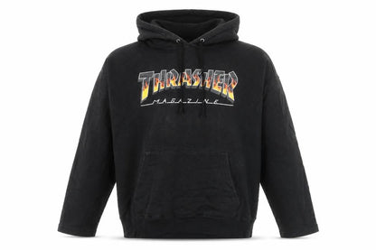 Thrasher Men's Black Pullover Hoodie Small Fleece Skate Logo