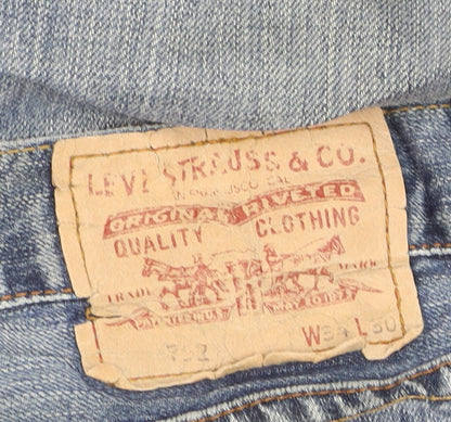 Levi Strauss Men's Blue 34W 30L Straight Fit Denim Jeans