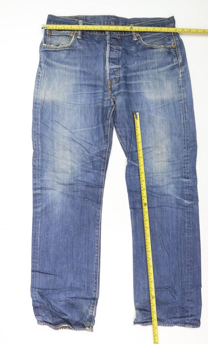 Levi’s 501 Men’s Blue Straight Jeans W36 L34 Denim Classic
