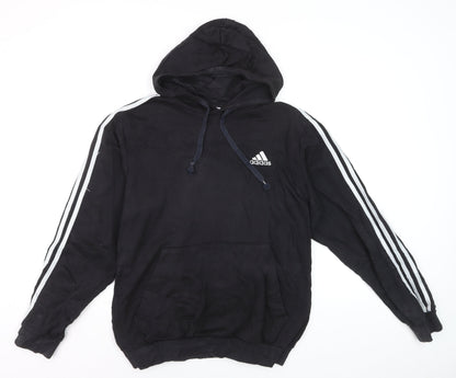 Adidas Men's Black Pullover Hoodie Size M Sports Fleece