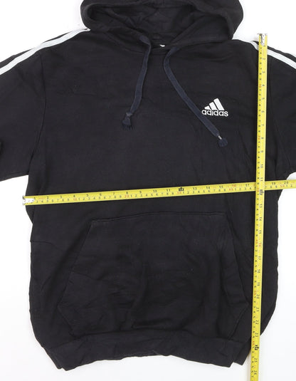 Adidas Men's Black Pullover Hoodie Size M Sports Fleece