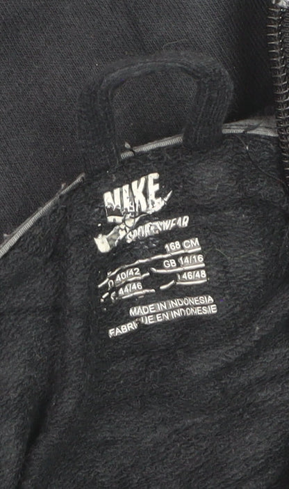 Nike Men's Black Full Zip Fleece Sweatshirt L Regular Sportswear