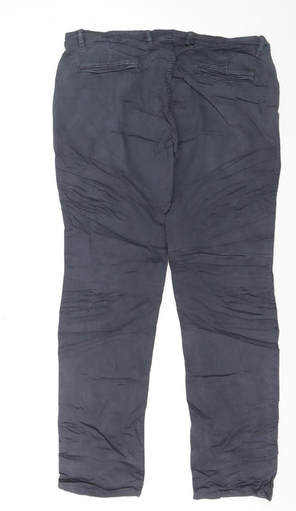 Hugo Boss Men's Grey Chino Trousers Size 38/34 Cotton Blend