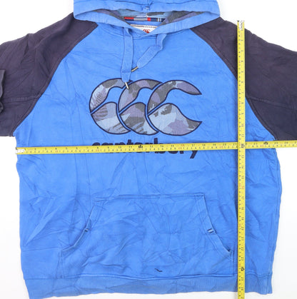 Canterbury Mens Blue 2XL Pullover Hoodie Uglies Logo Sportswear