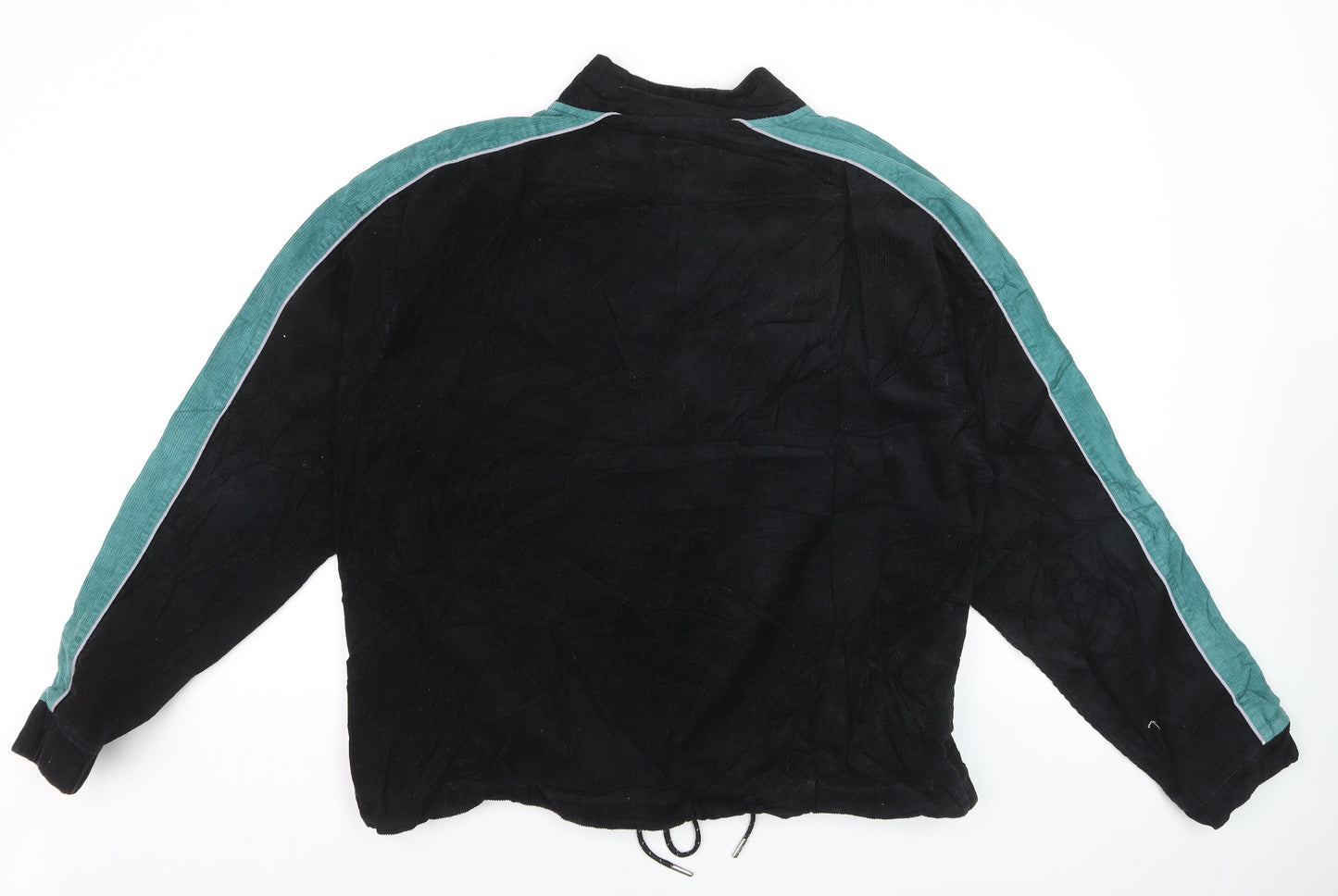 Fila Men’s Black XL Corduroy 1/2 Zip Track Jacket Retro 90s Style
