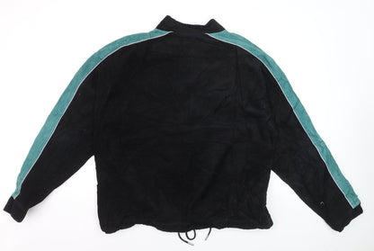 Fila Men’s Black XL Corduroy 1/2 Zip Track Jacket Retro 90s Style