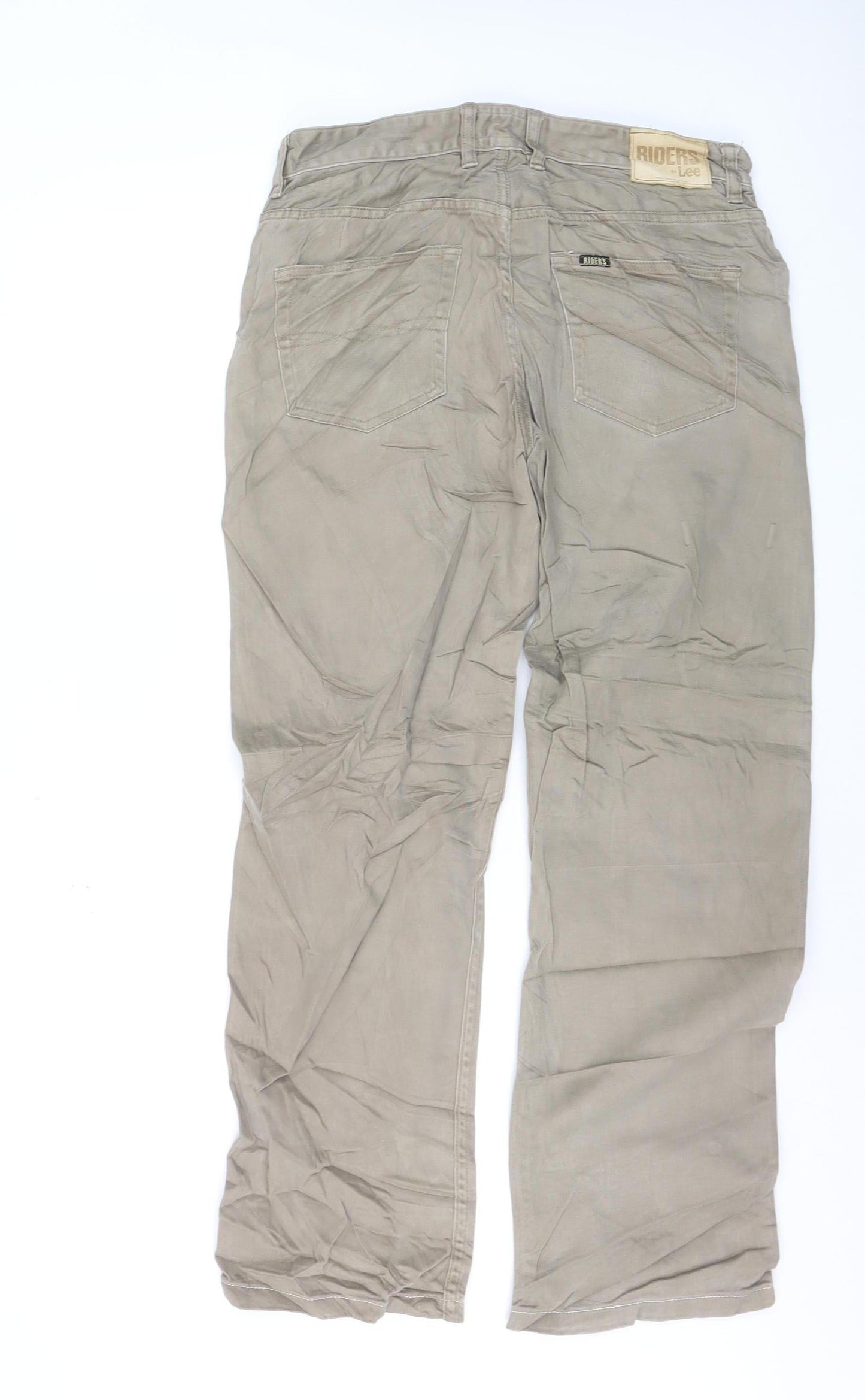 Lee Riders Men's Beige Slim Fit Chino Trousers W34 L34