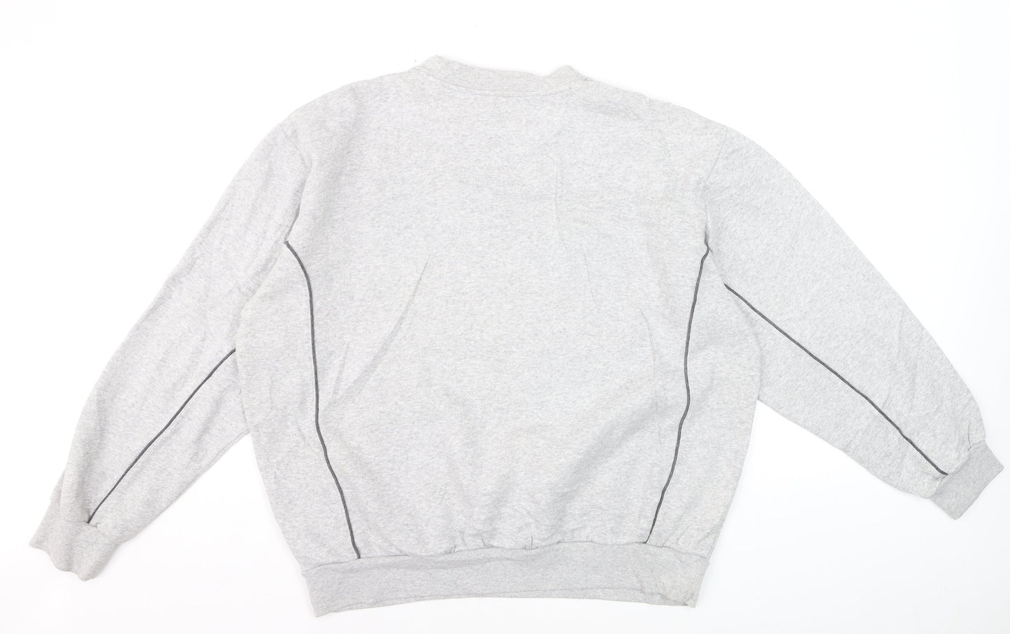 Umbro Men's Grey Pullover Sweatshirt L Crew Neck Sportswear