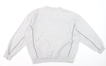 Umbro Men's Grey Pullover Sweatshirt L Crew Neck Sportswear