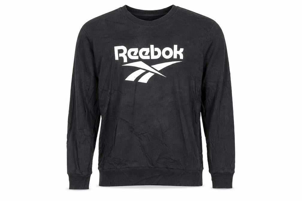 Reebok Men's Black Logo Crew Neck Pullover Sweatshirt L
