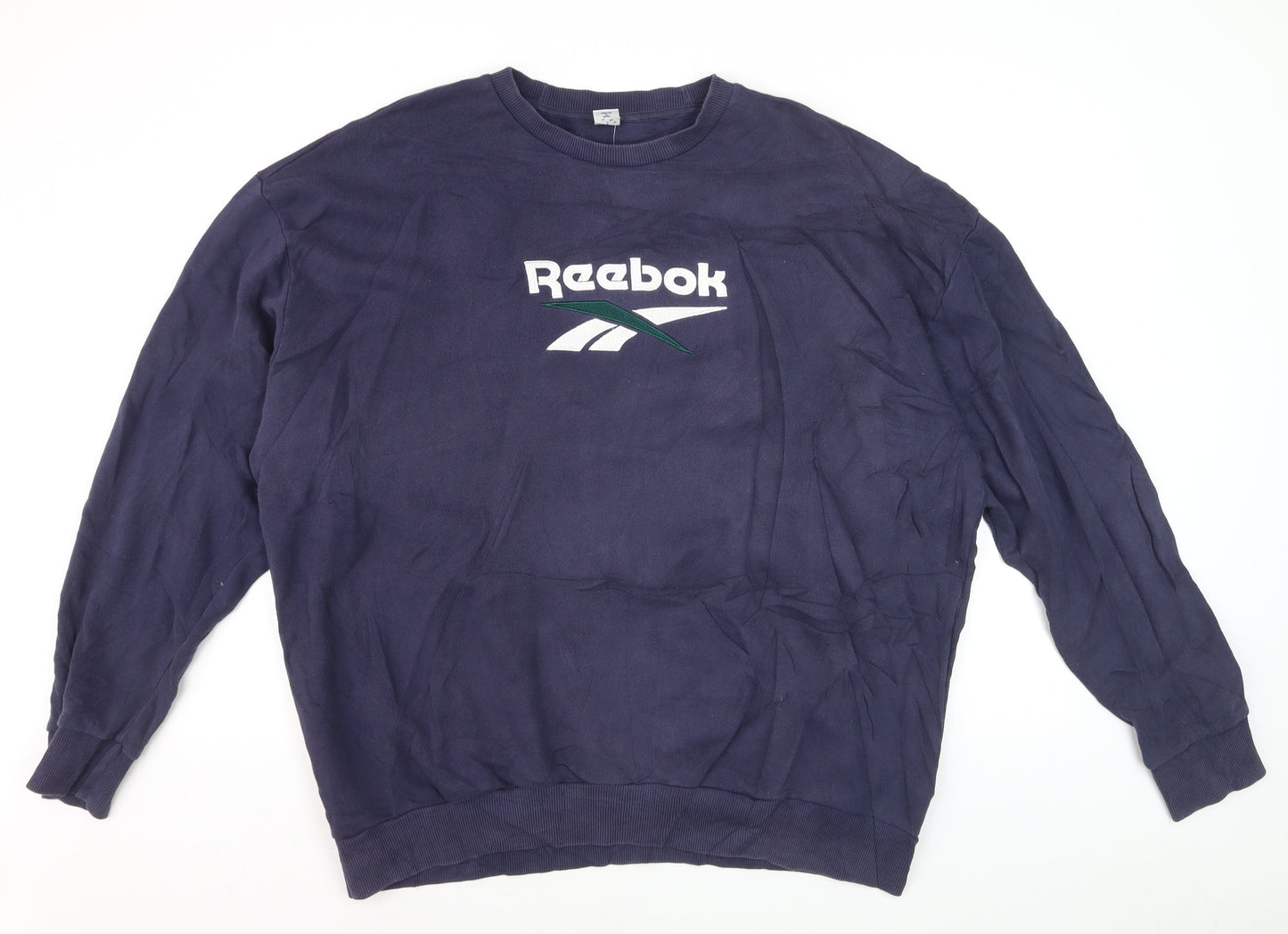 Reebok Men's Blue XL Pullover Crew Neck Cotton Sweatshirt