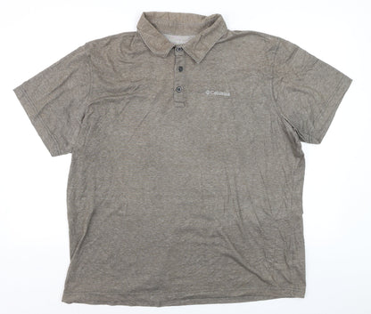 Columbia Men's Brown Omni-Wick Polo Shirt XL Moisture Wicking