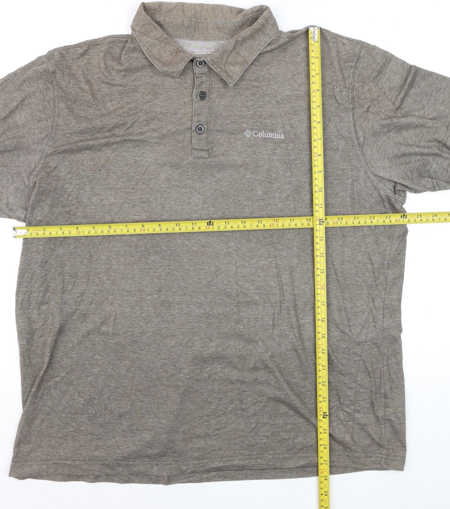 Columbia Men's Brown Omni-Wick Polo Shirt XL Moisture Wicking