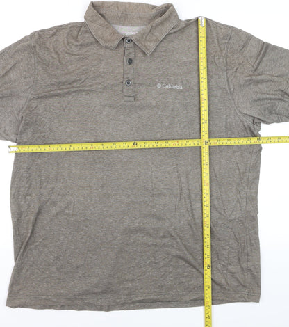 Columbia Men's Brown Omni-Wick Polo Shirt XL Moisture Wicking