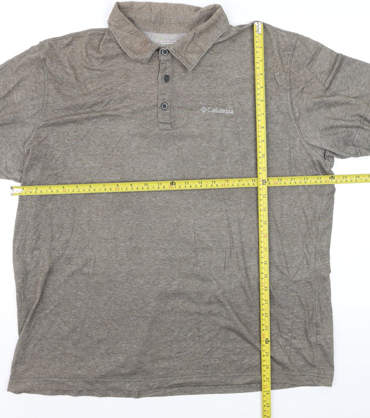 Columbia Men's Brown Omni-Wick Polo Shirt XL Moisture Wicking