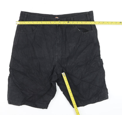 Dickies Men's Black Cotton Cargo Work Shorts Size 34 Regular Fit