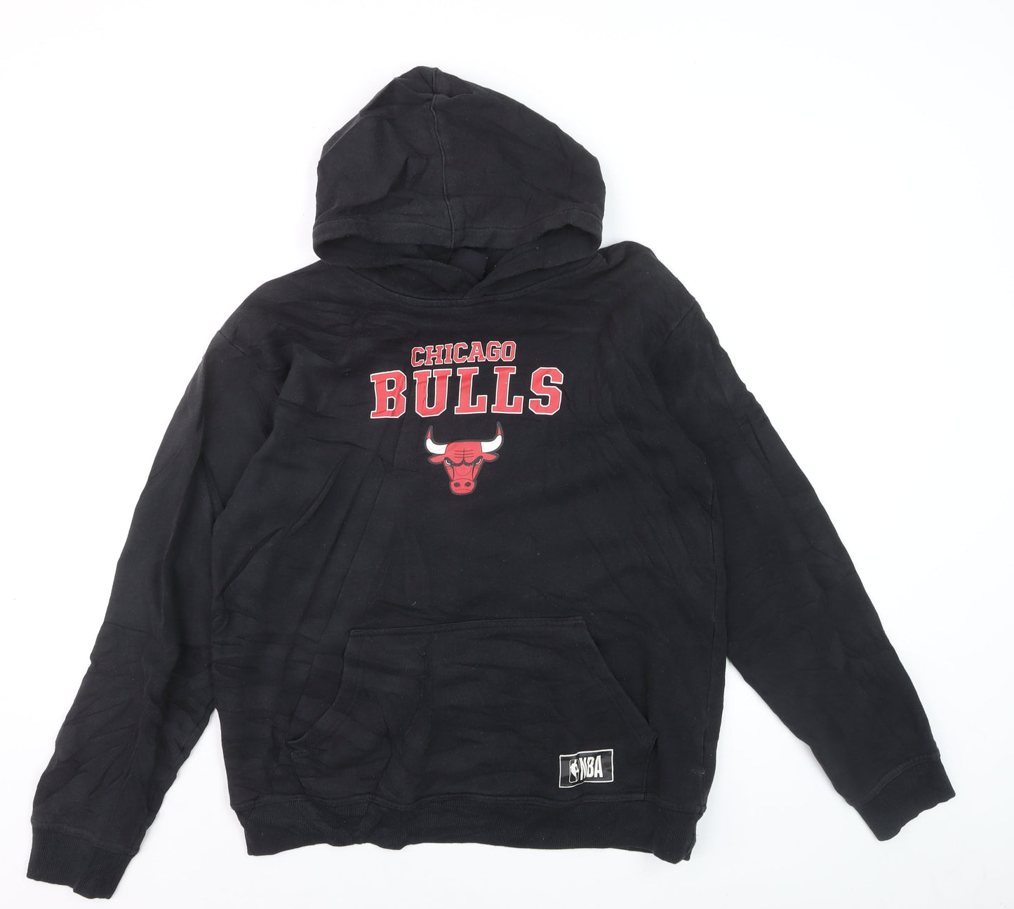NBA Chicago Bulls Women's Black Hoodie Size 16 Pullover Sweatshirt