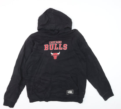 NBA Chicago Bulls Women's Black Hoodie Size 16 Pullover Sweatshirt
