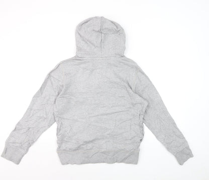 Diesel Women Grey Pullover Hoodie Size 14 Cotton Graphic Print