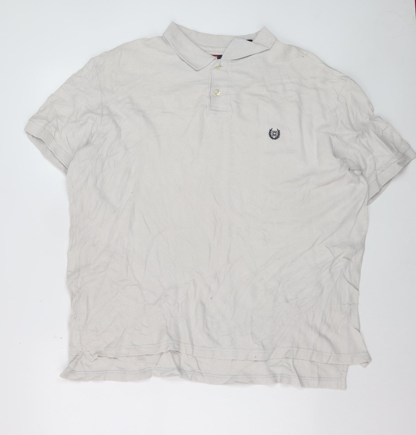 Chaps Men's Beige Cotton Collared XL Polo T-Shirt