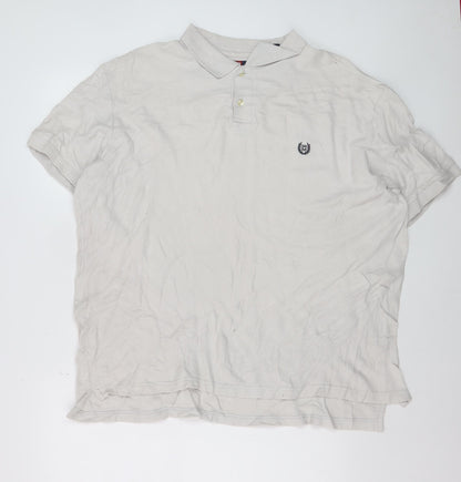 Chaps Men's Beige Cotton Collared XL Polo T-Shirt
