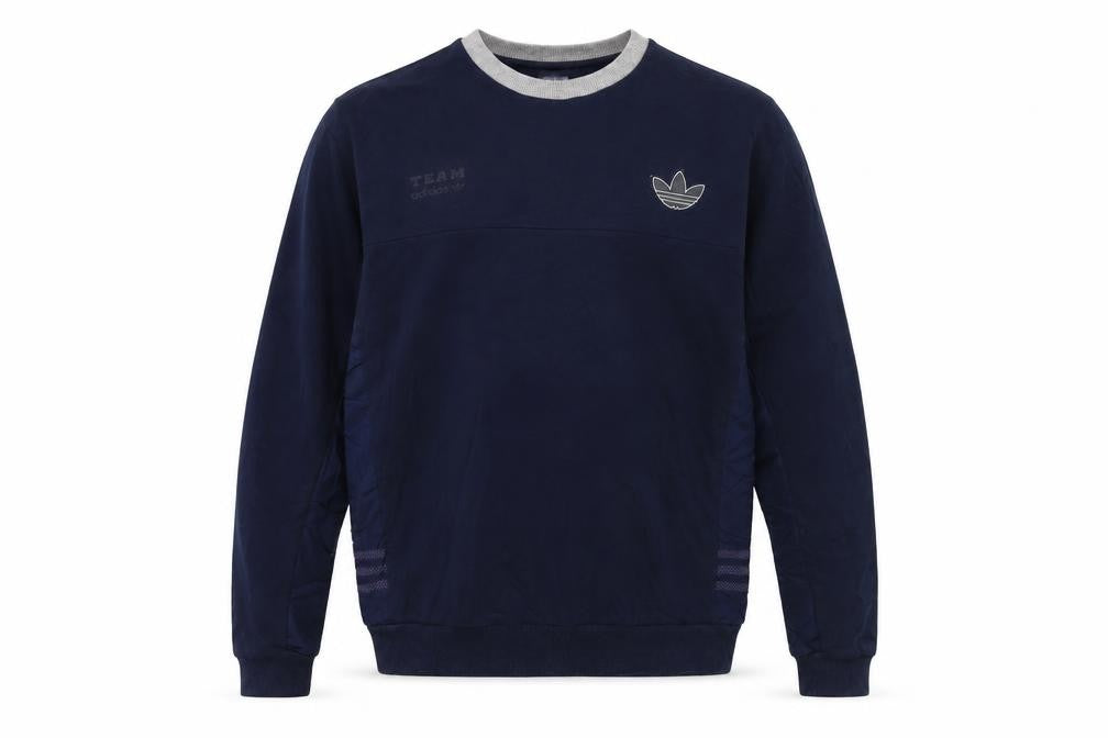 Adidas Men's Blue Crew Neck Pullover Sweatshirt Size M Sportswear