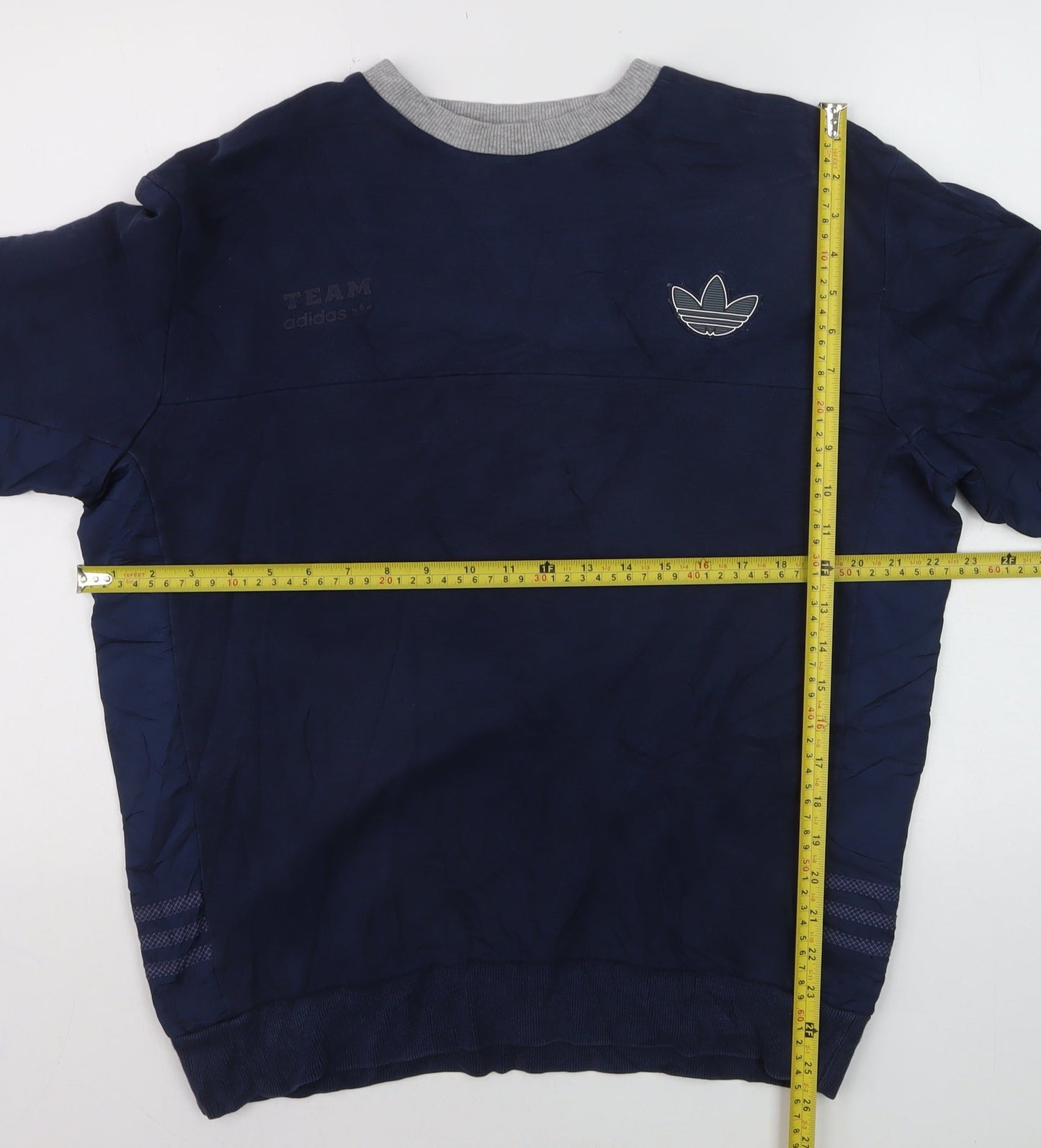 Adidas Men's Blue Crew Neck Pullover Sweatshirt Size M Sportswear